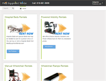 Tablet Screenshot of medequipmentrental.com